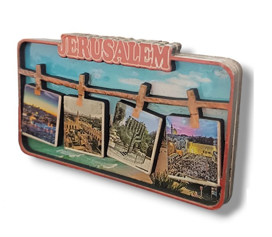 Imán Sitios de Jerusalén (madera) - Tienda Bacari