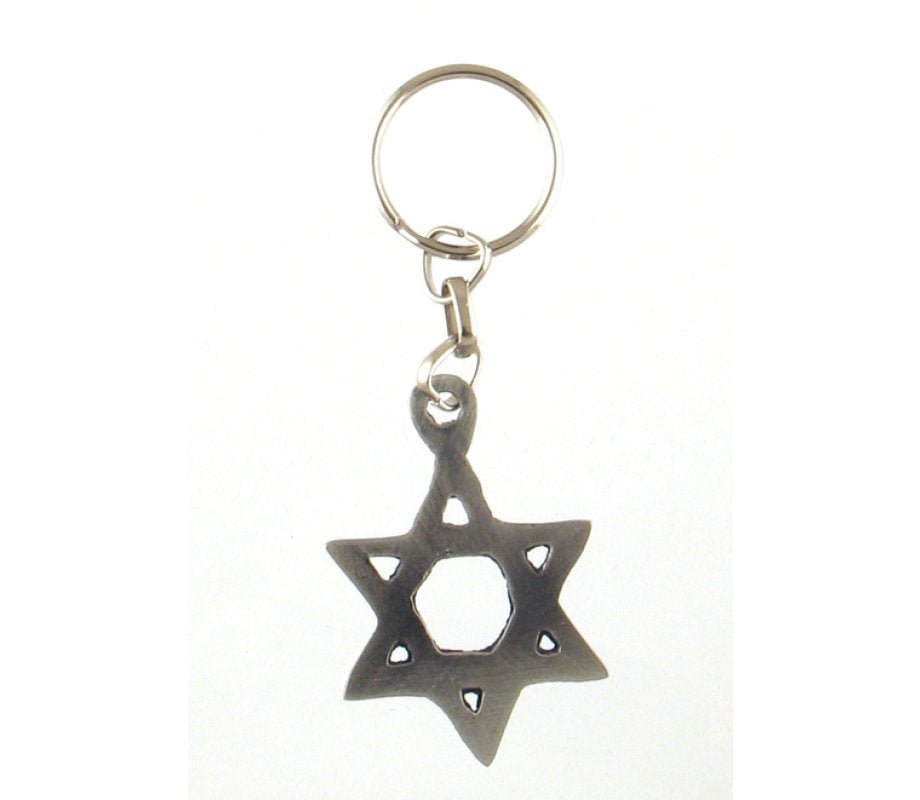 Llavero Estrella de David (metal) - Tienda Bacari