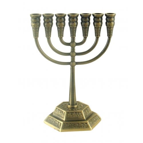 Menorá pequeña/mediana - Jerusalén - Tienda Bacari