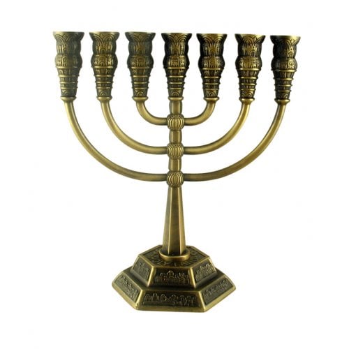 Menorá pequeña/mediana - Jerusalén - Tienda Bacari
