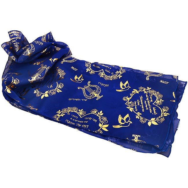 Pashmina - Cantar de los Cantares (Azul Real) - Tienda Bacari