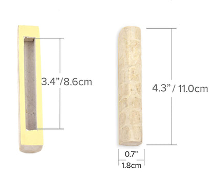 Jerusalem Stone Mezuzah with Scroll
