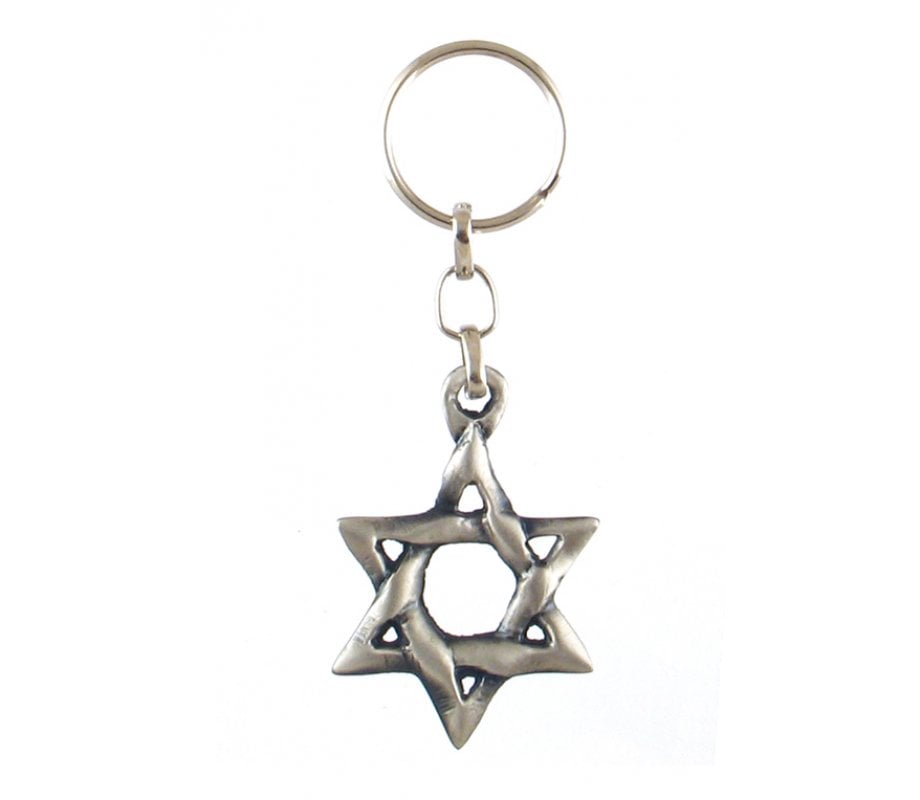 Star of David Keychain (metal)