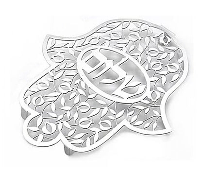 Hamsa decorativa – Shalom (acero inoxidable)