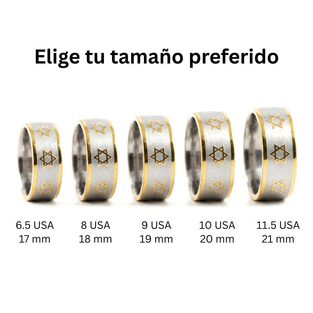 Anillo - Estrella de David (Acero) - Tienda Bacari