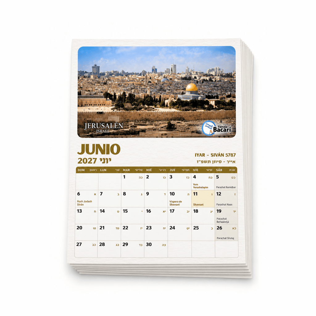 Calendario hebreo y español (PDF) - Tienda Bacari