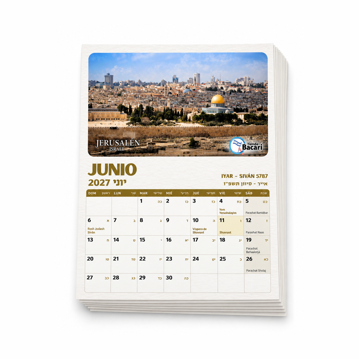 Calendario hebreo y español (PDF)