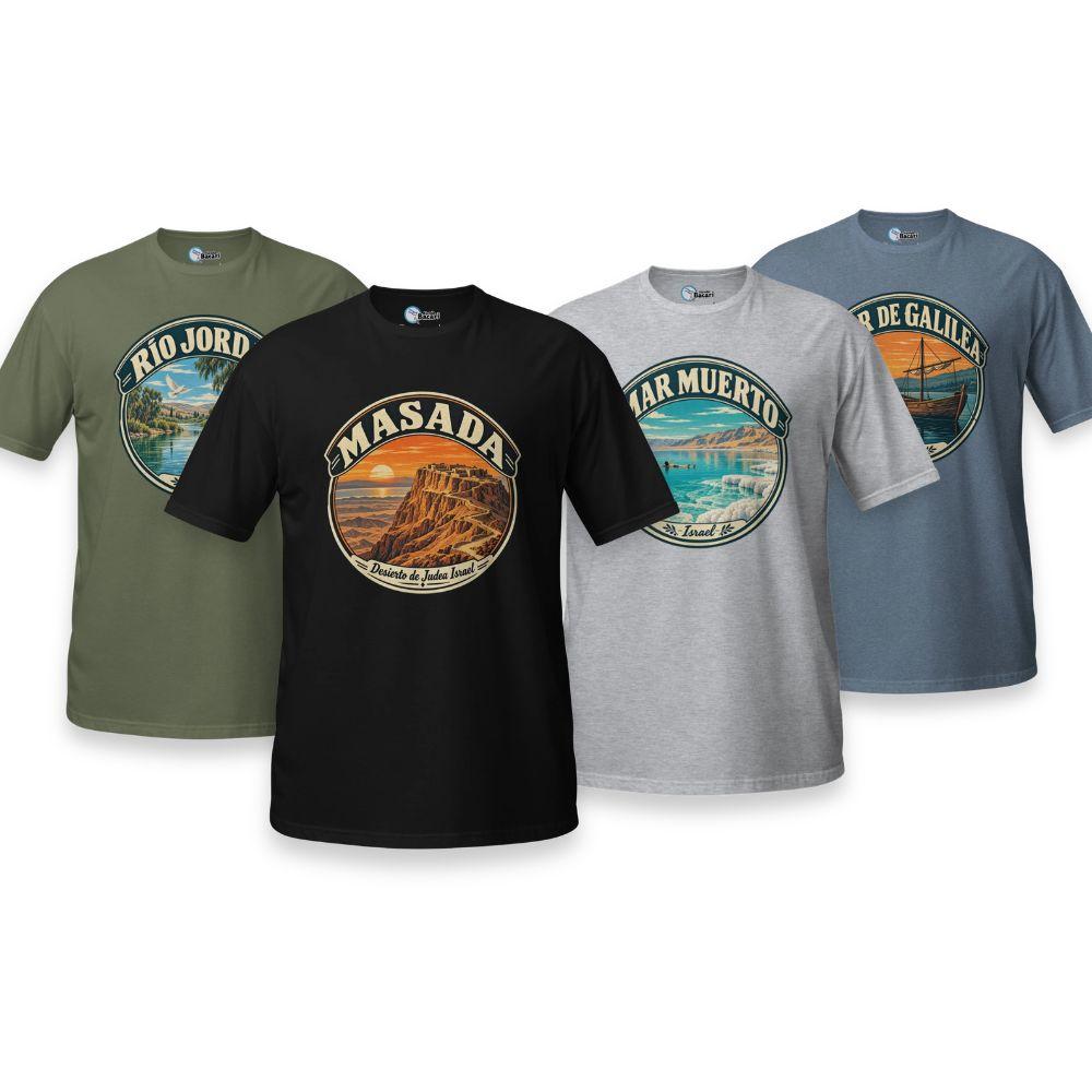 Camiseta 'Lugares de Israel' (4 diseños) - Tienda Bacari