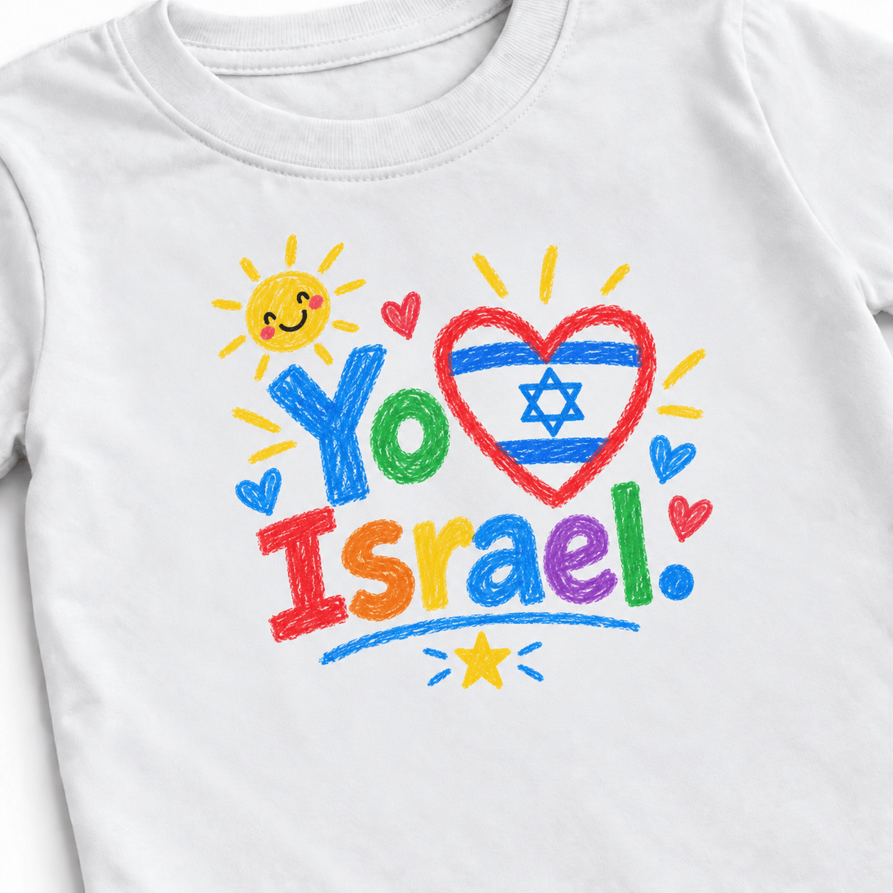 Camiseta 'Yo amo Israel' (niños) - Tienda Bacari