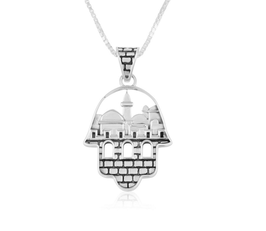 Colgante - Hamsa Jerusalén - Tienda Bacari