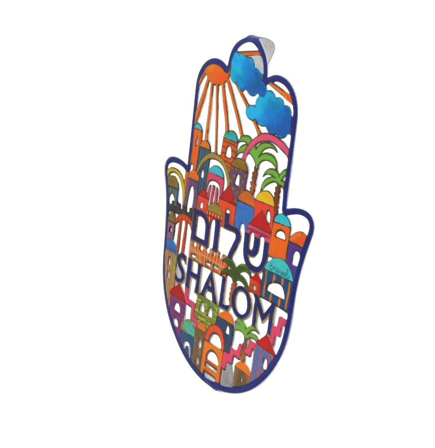 Hamsa decorativa – Shalom Jerusalén - Tienda Bacari
