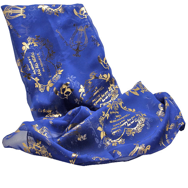 Pashmina - Cantar de los Cantares (Azul Real) - Tienda Bacari