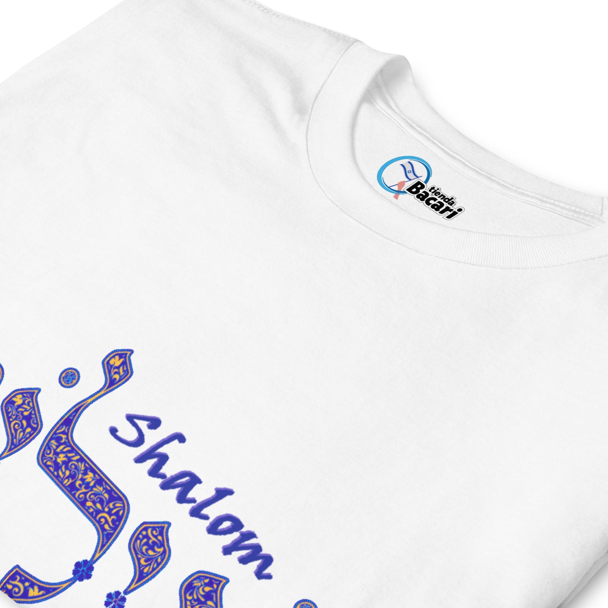 T-shirt Shalom en hebreo - Tienda Bacari